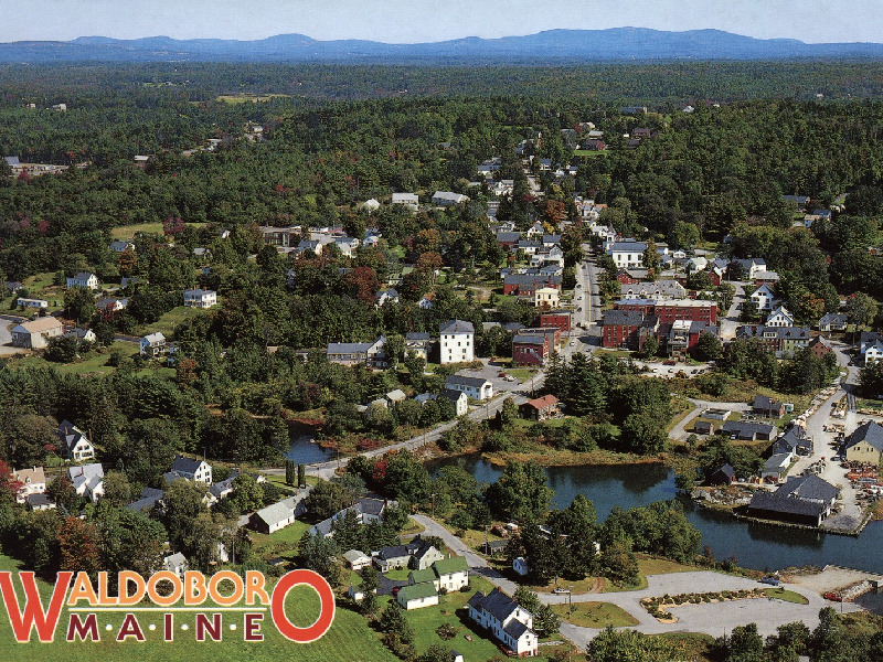 Old postcard view of Waldoboro